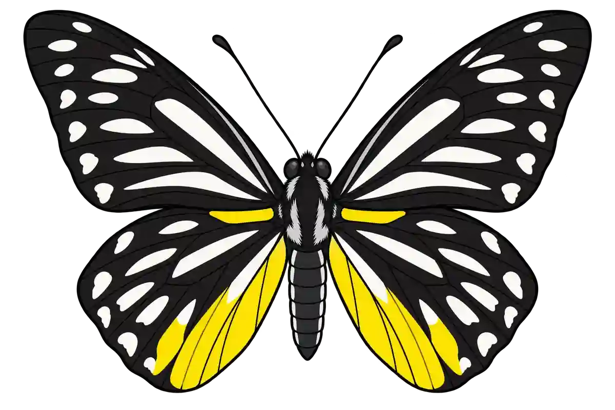 Delias wilemani, dorsal view