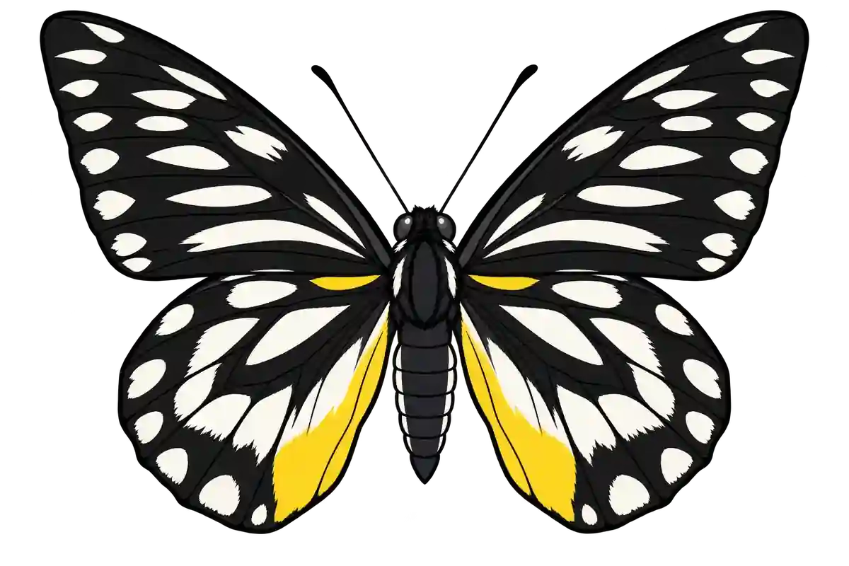 Delias sanaca, dorsal view