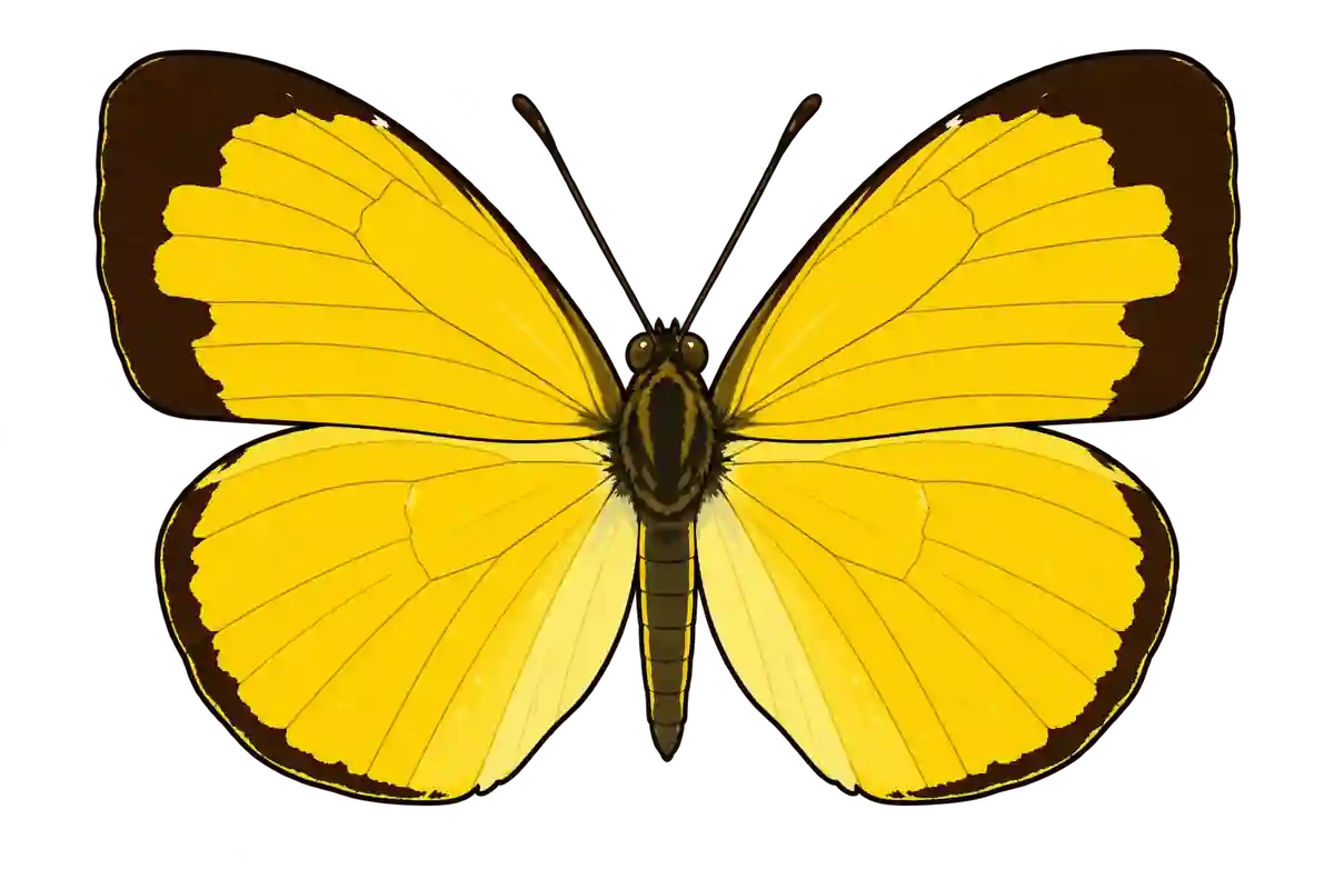 Eurema hecabe, dorsal view