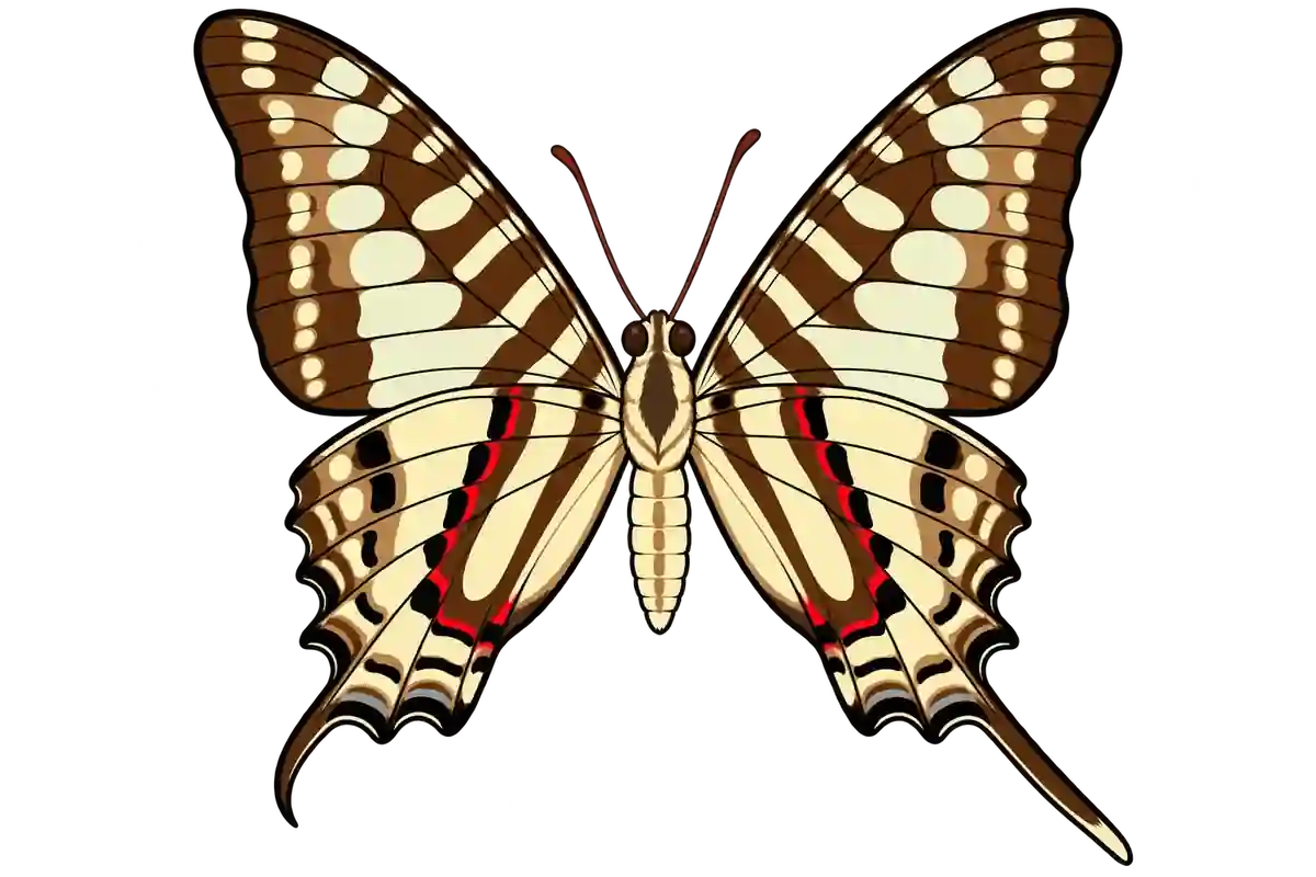 Graphium policenes, ventral view