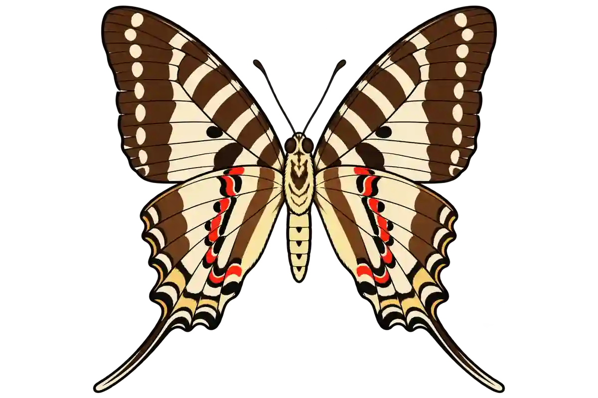 Graphium nomius, ventral view
