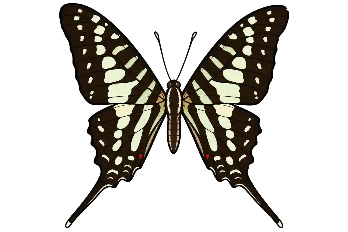 Graphium policenes, dorsal view