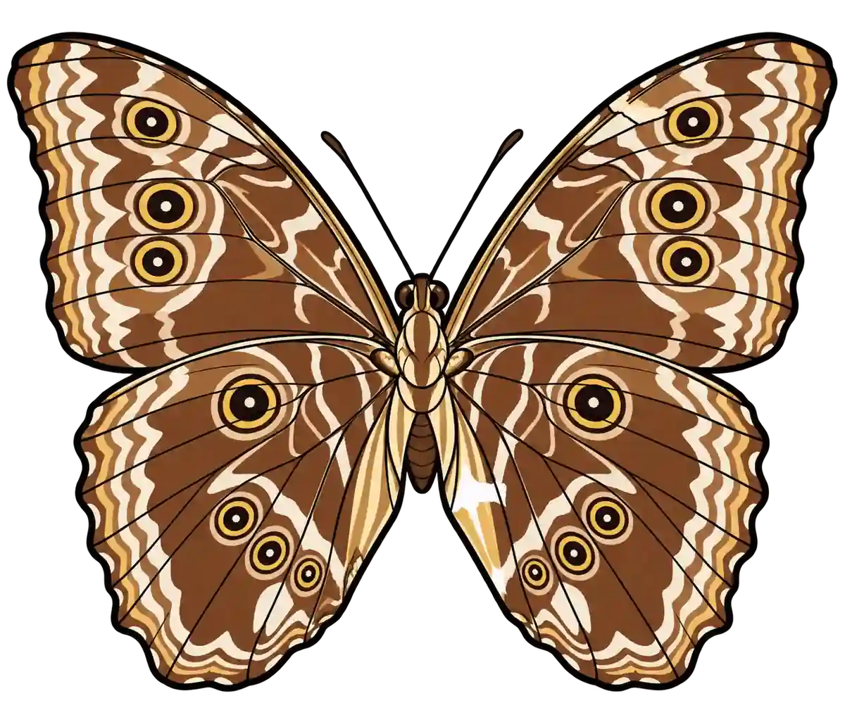 Morpho deidamia, ventral view