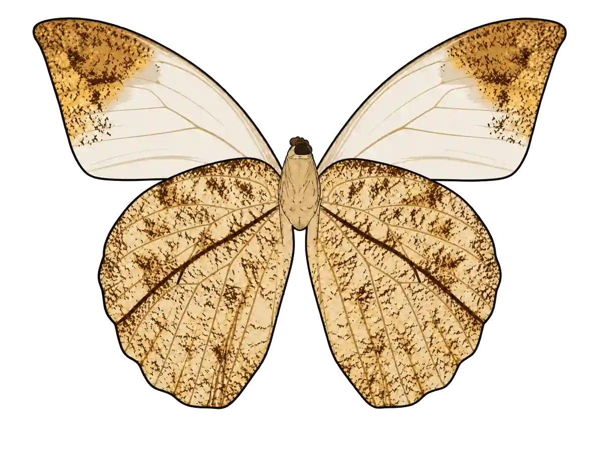 Hebomoia glaucippe ventral illustration