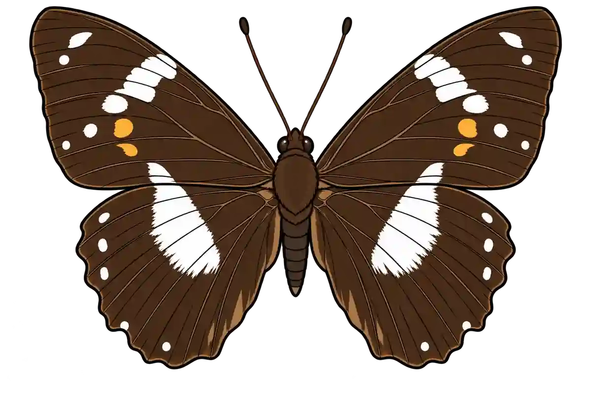 Mimathyma schrenckii, dorsal view