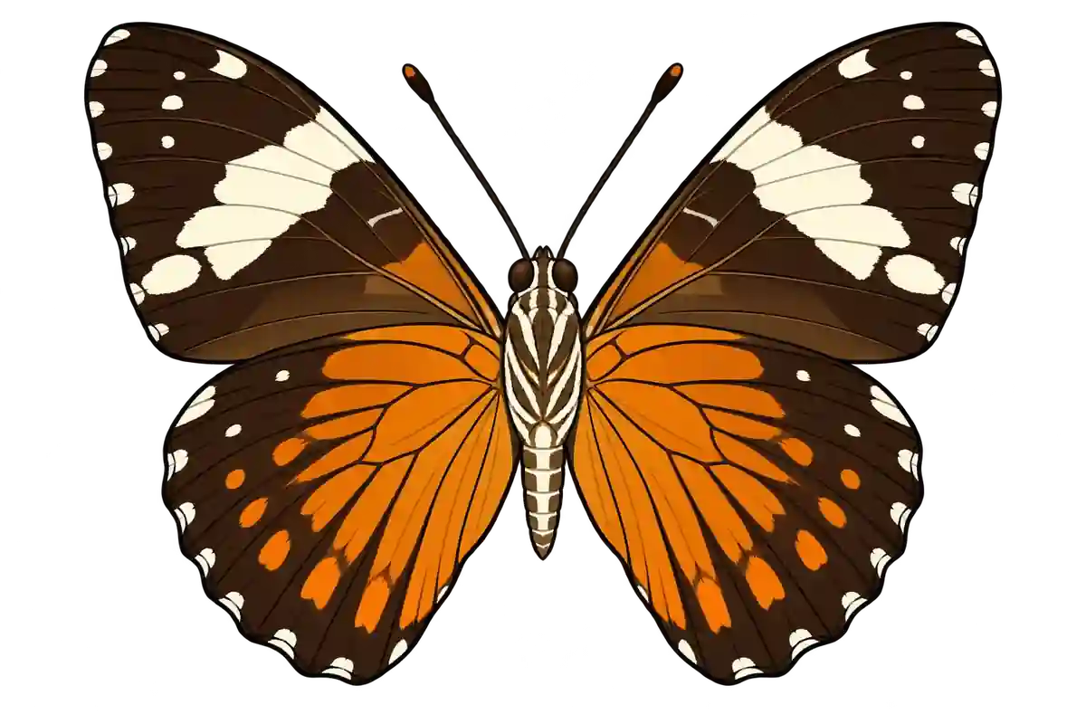 Hamadryas amphinome, ventral view