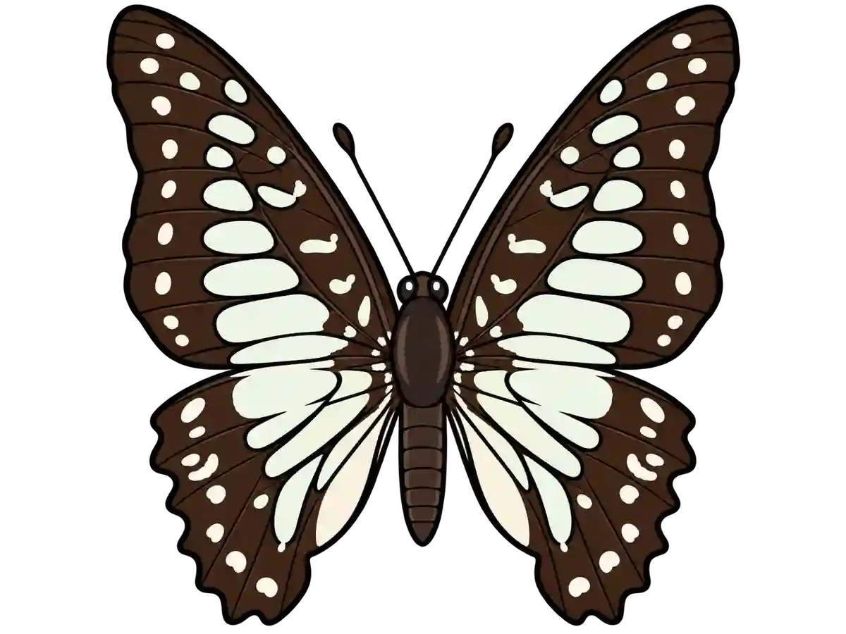 Graphium chironides, dorsal view