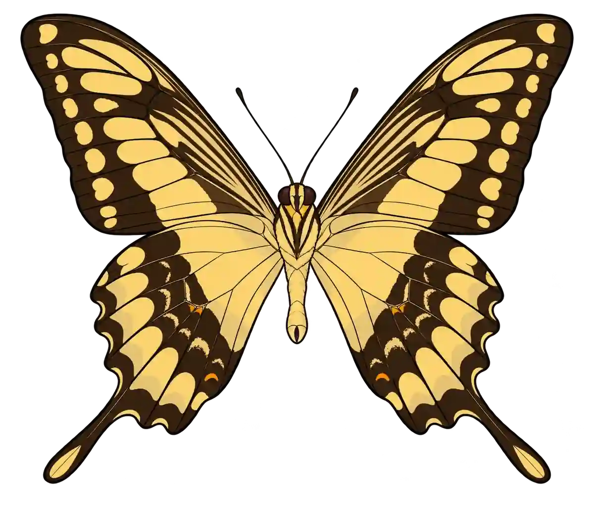 Papilio thoas, ventral view