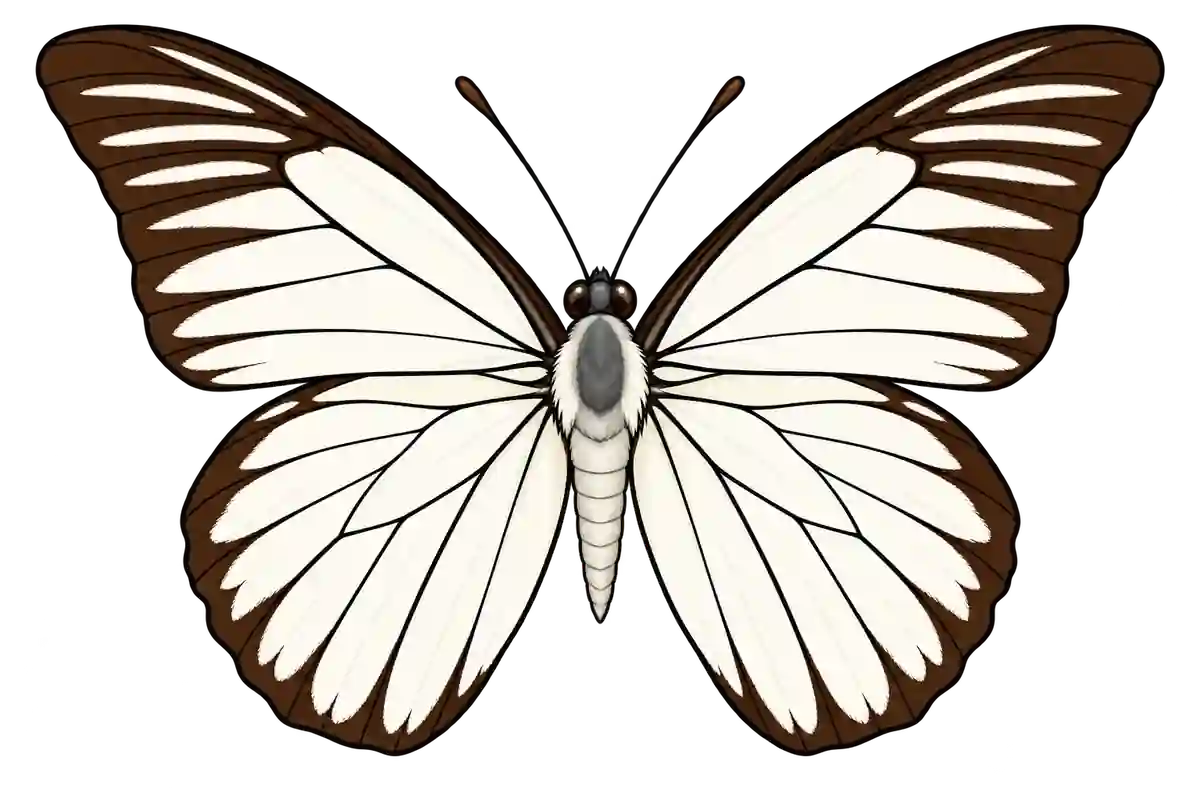 Prioneris cornelia, dorsal view