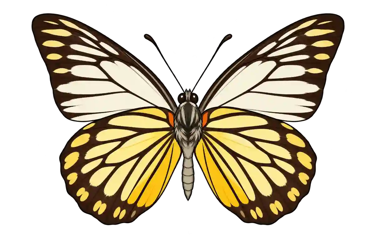 Prioneris philonome, ventral view
