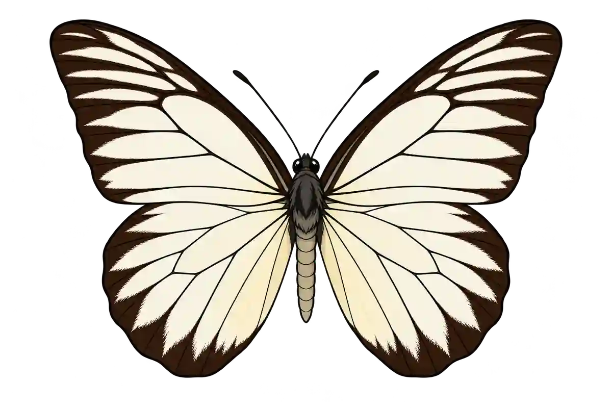 Prioneris philonome, dorsal view