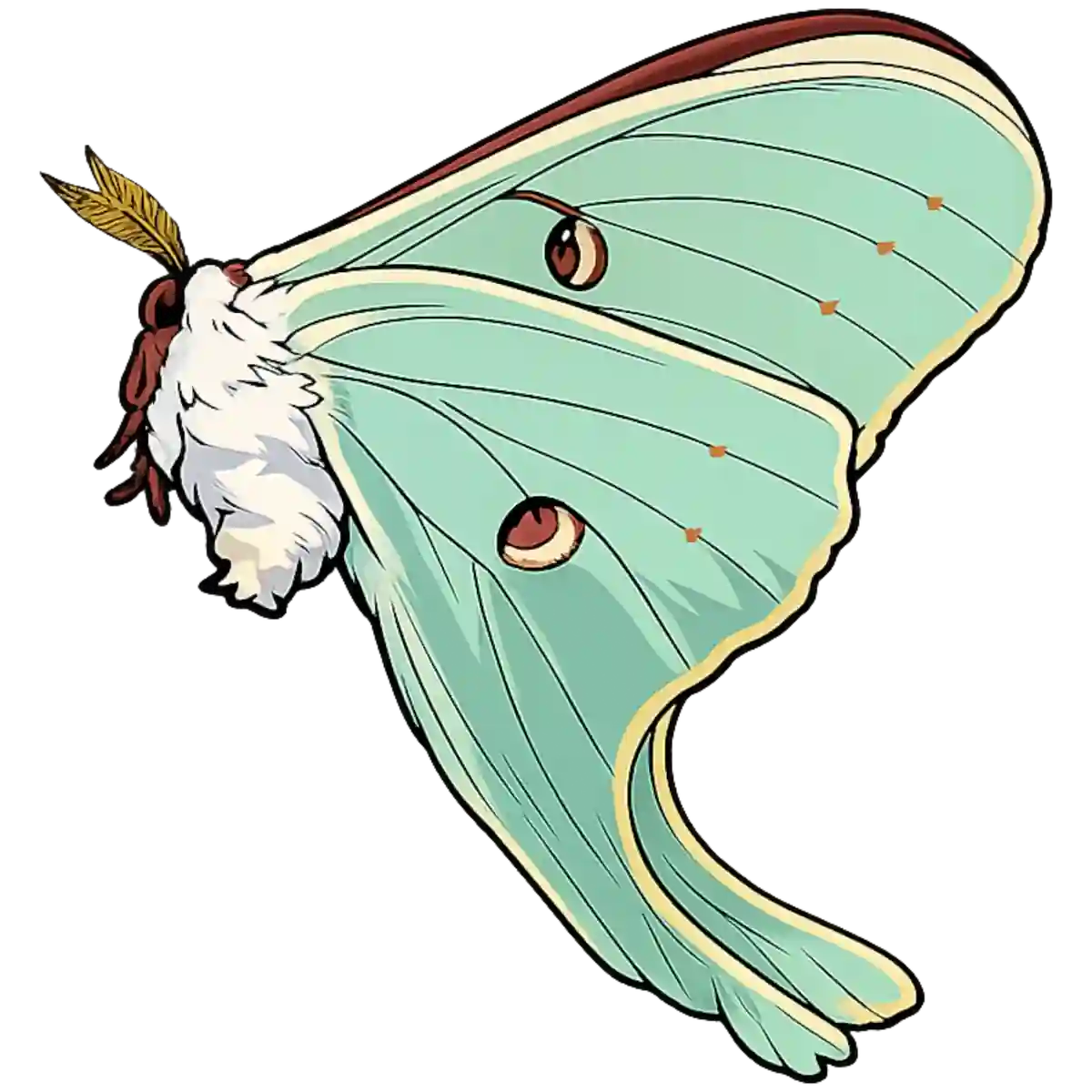 Actias luna, ventral perch study