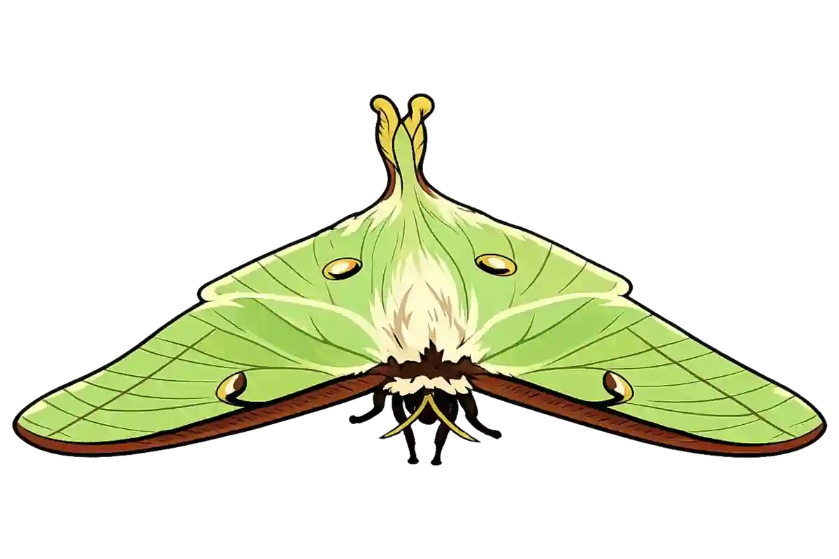 Actias luna, forward downward glide study