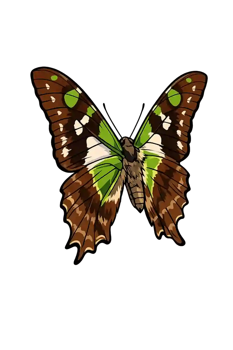 Graphium weiskei, right-facing ventral study