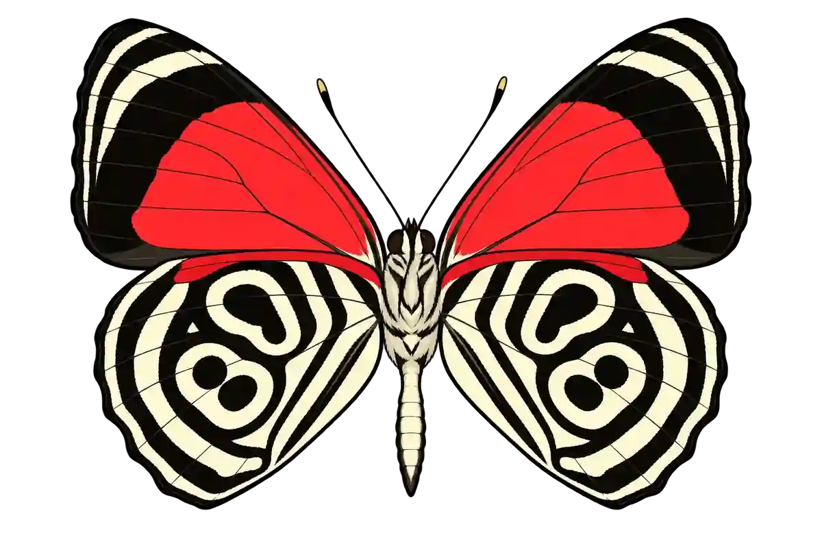 Diaethria clymena, ventral view