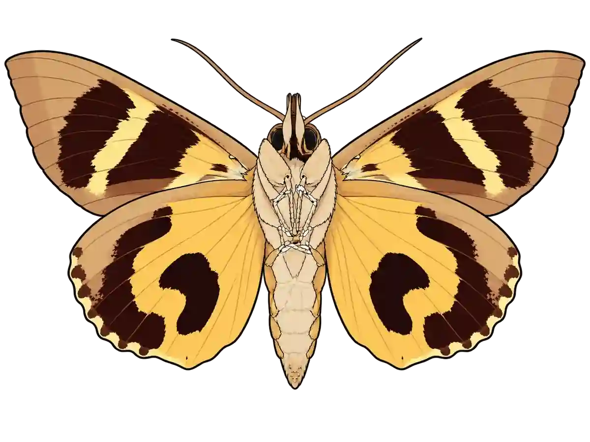 Eudocima phalonia, ventral view