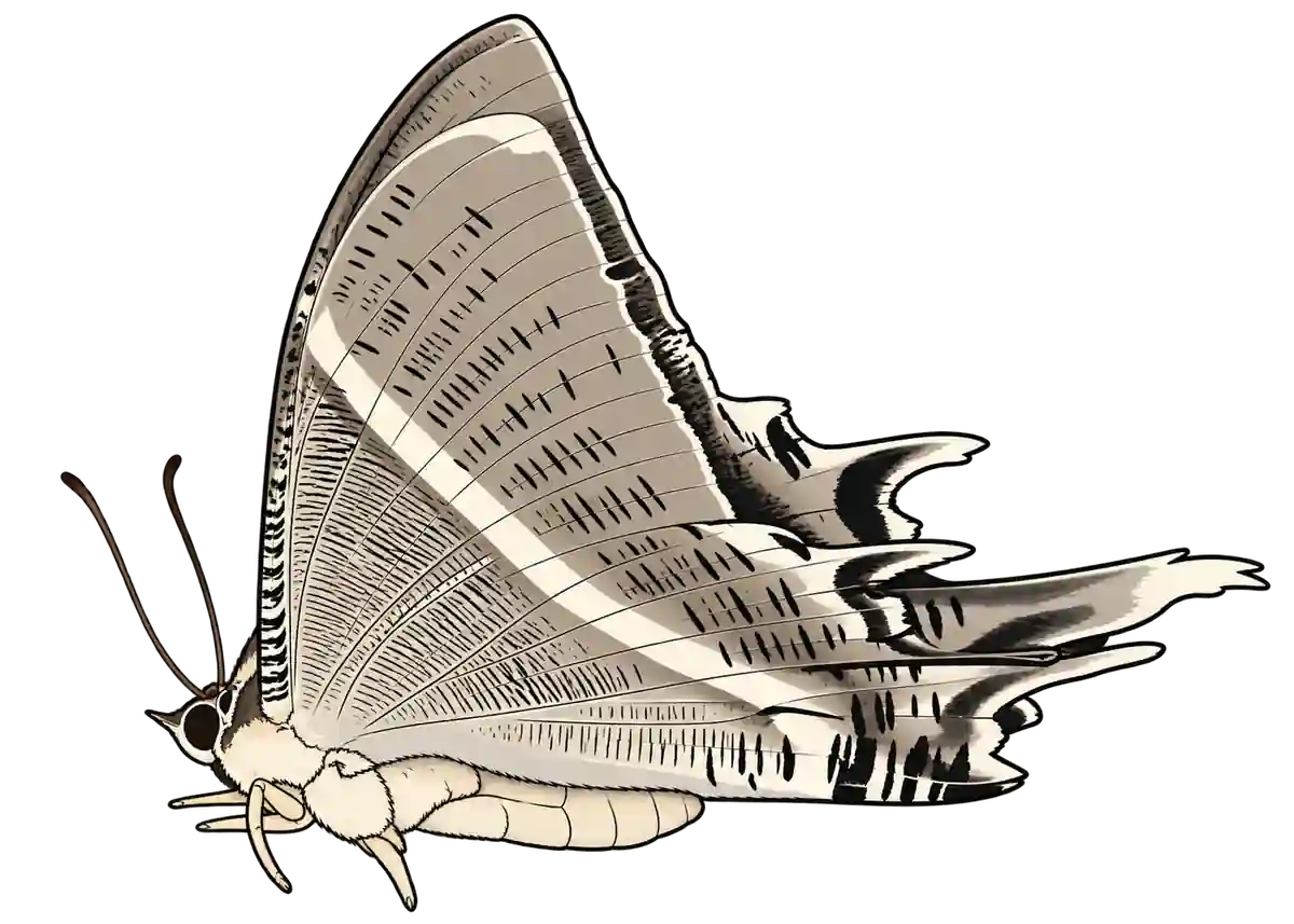 Lyssa zampa, ventral view